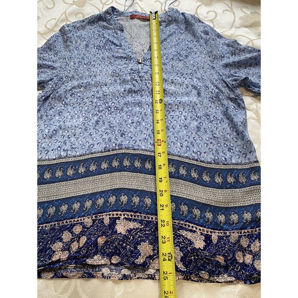 EDC since 98 Womens XS Long Sleeve Blue V Neck Lightweight Tops Shirt - Picture 4 of 9